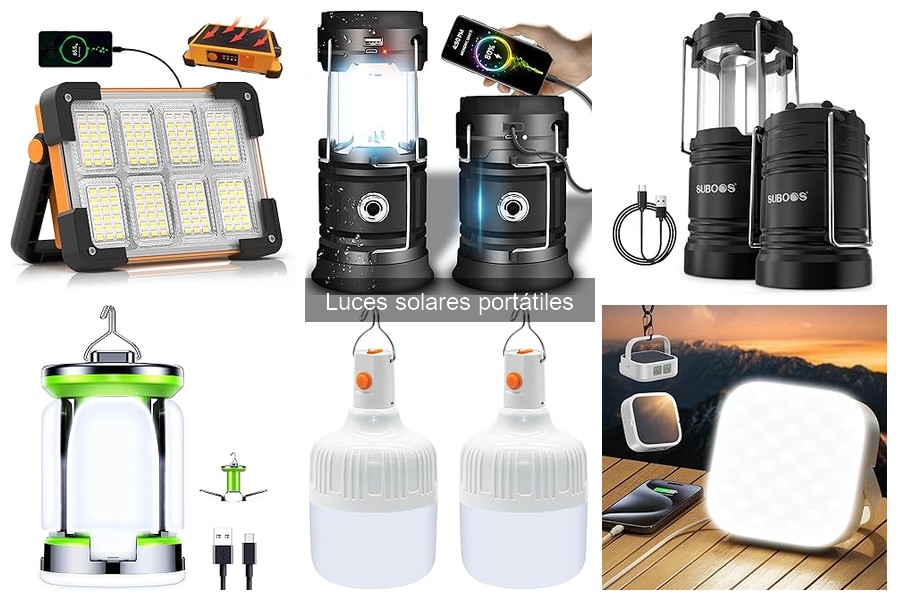 Tipos de luces solares portátiles y sus características