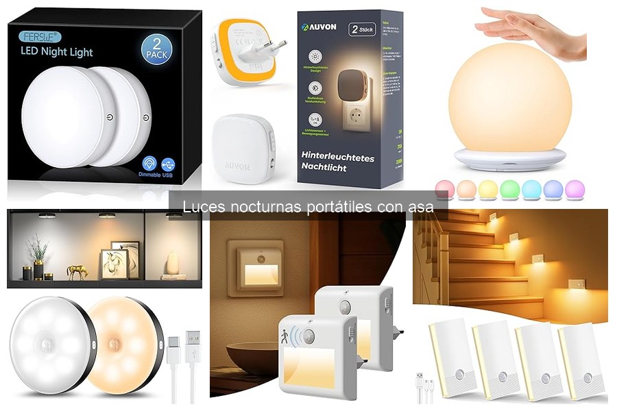 Uso Seguro de Luces Nocturnas Portátiles con Asa en Casa
