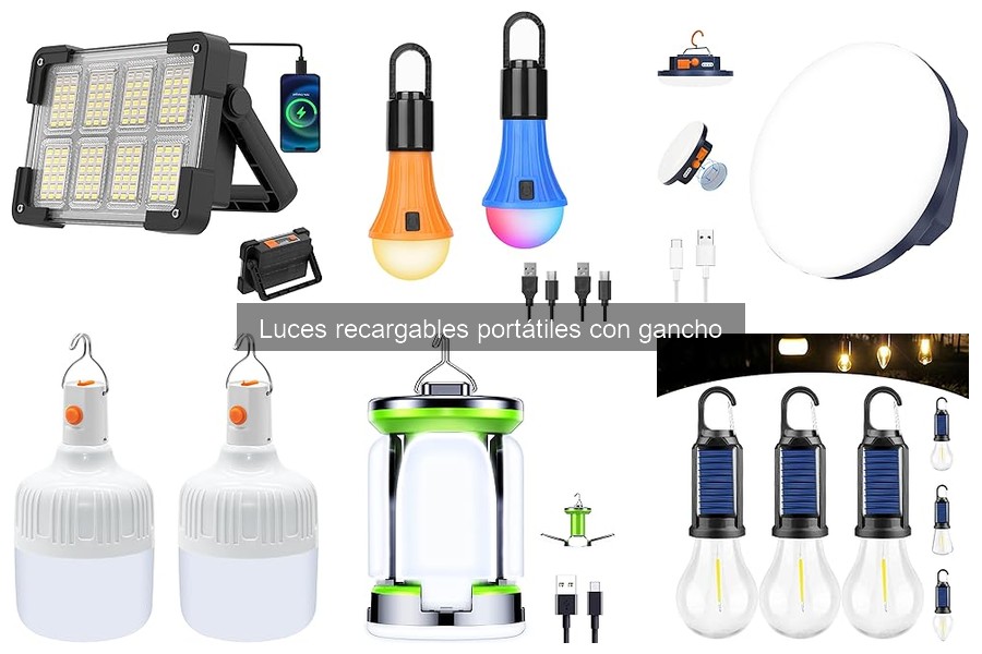 Usos prácticos de luces recargables portátiles con gancho