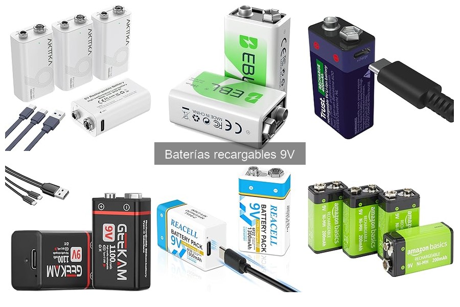 Vida útil promedio de baterías recargables de 9V